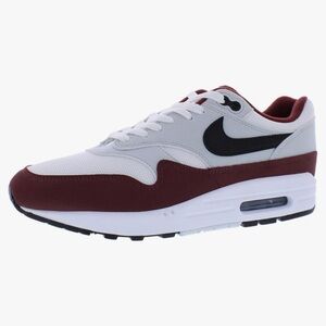 Nike Air Max 1 Men’s Sneakers White Black Dark Red FD9082-106 Size 9
